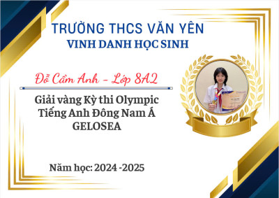 VINH DANH HỌC SINH TIÊU BIỂU – NIỀM TỰ HÀO THCS VĂN YÊN!